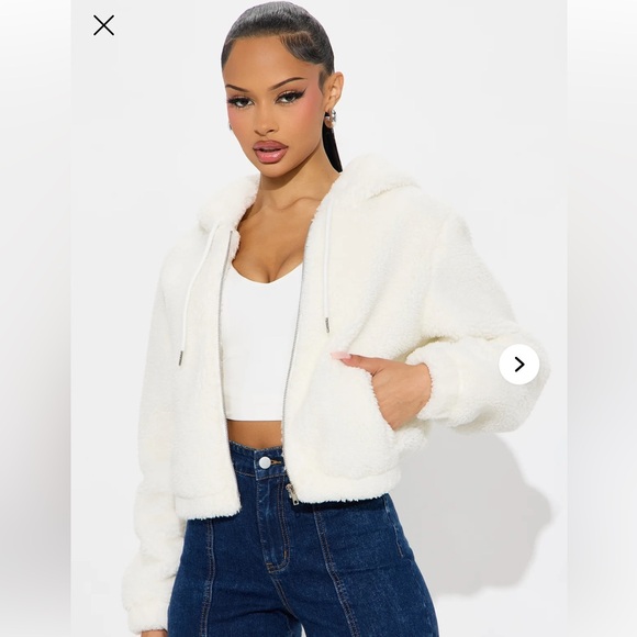 Fashion Nova Jackets & Blazers - Cabin Cozy Faux Fur Jacket - Ivory